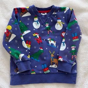 Mini Boden Christmas Holiday Sweatshirt